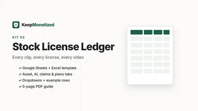 Stock License Ledger cover